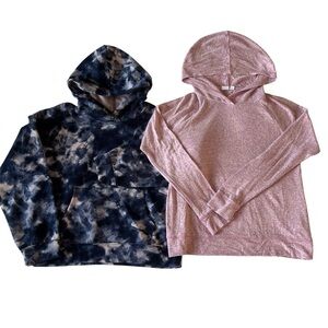 GAP Kids Navy Tie-Dye and Light Pink Hoodie Set SZ L XL